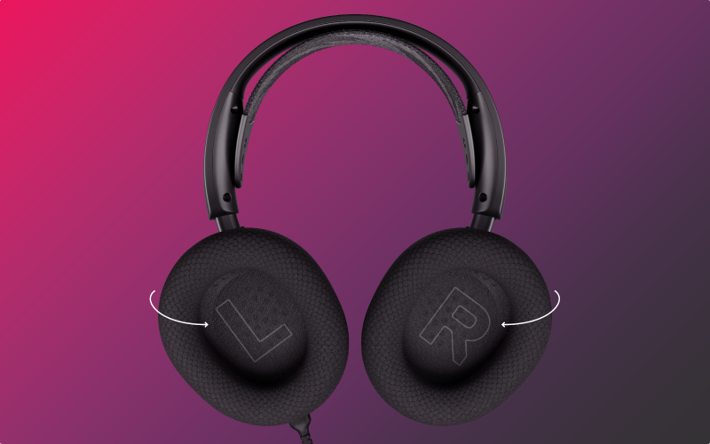 An inside look at the airweave earcups on the Arctis Nova 1 headset.
